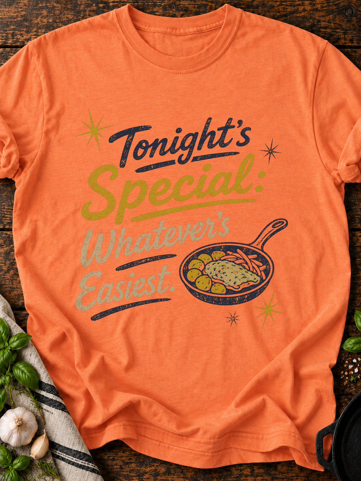Whatevers Easiest T-Shirt - Heather Orange
