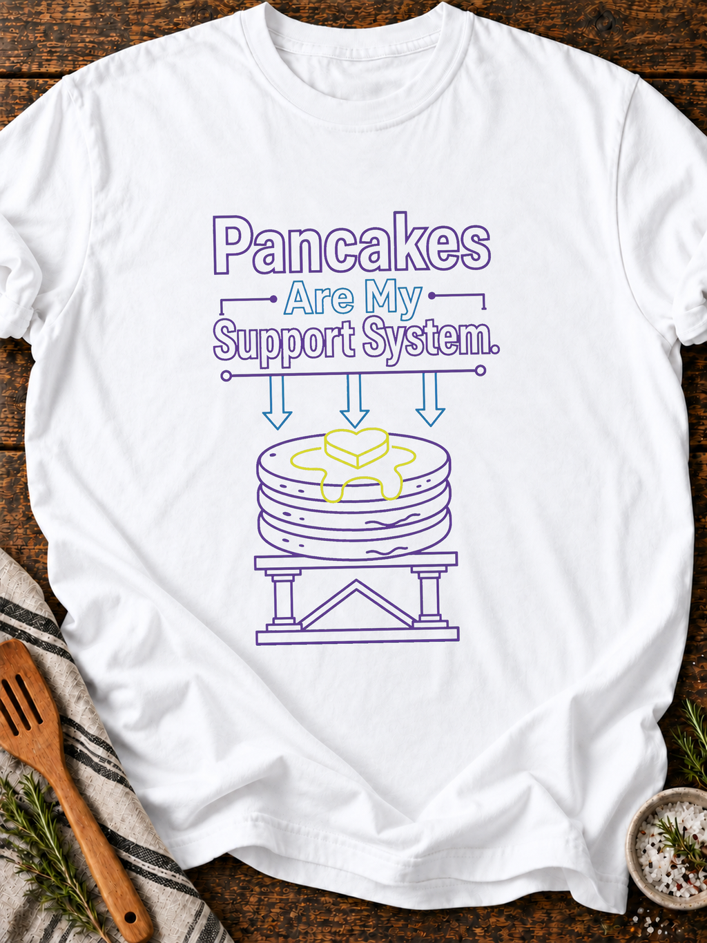Pancake Support T-Shirt - White