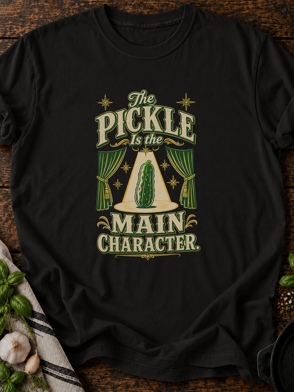 Pickle Main Character T-Shirt - Black