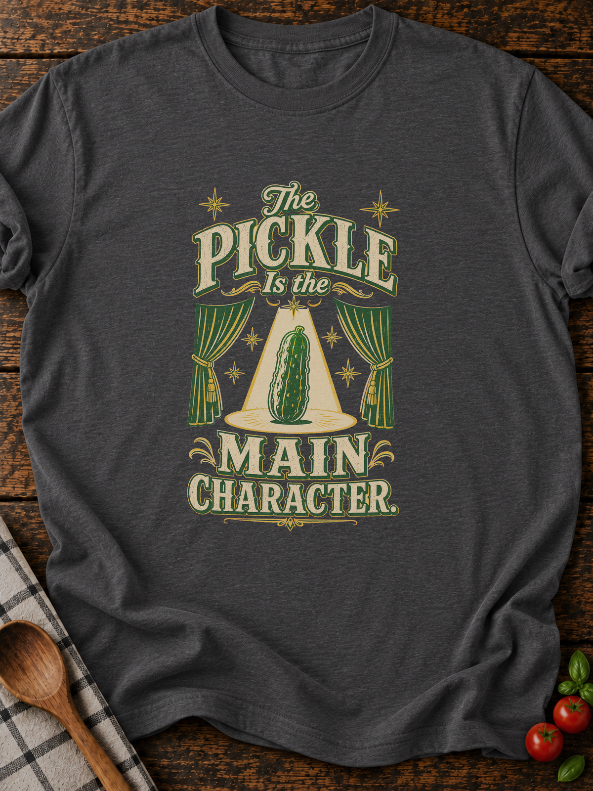 Pickle Main Character T-Shirt - Dark Heather