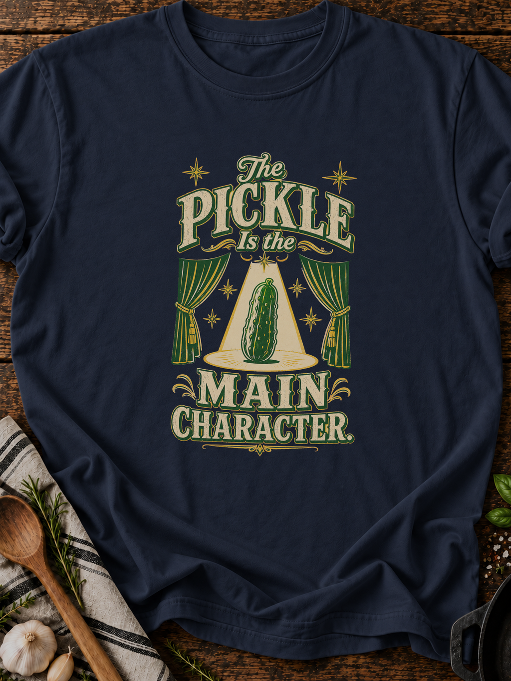 Pickle Main Character T-Shirt - Navy