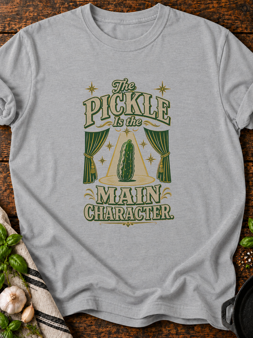Pickle Main Character T-Shirt - Sport Grey