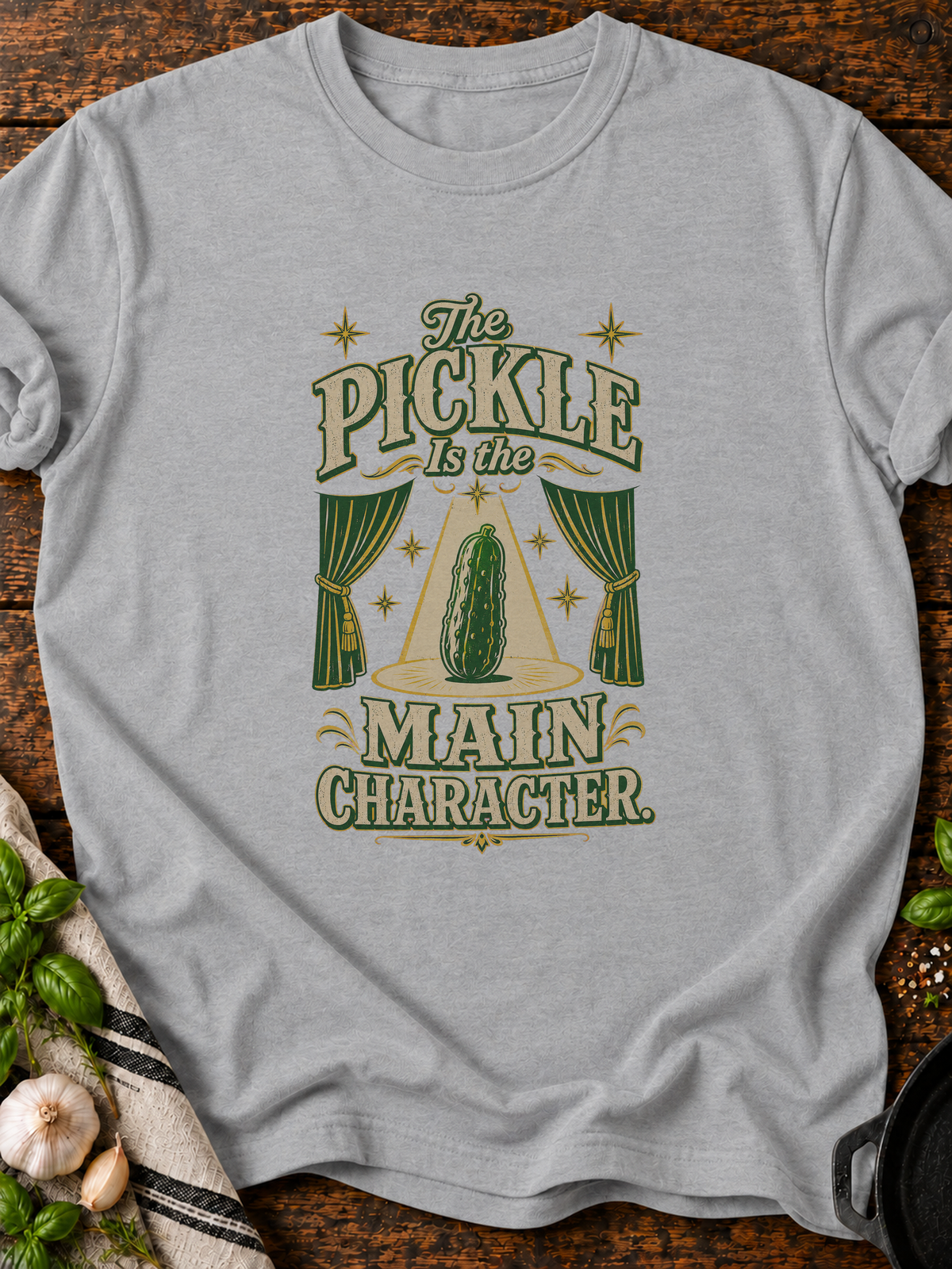 Pickle Main Character T-Shirt - Sport Grey
