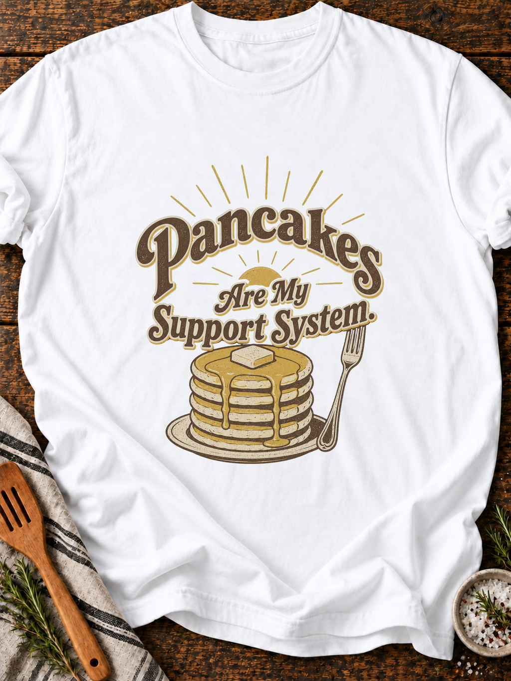 Pancake Support T-Shirt - White