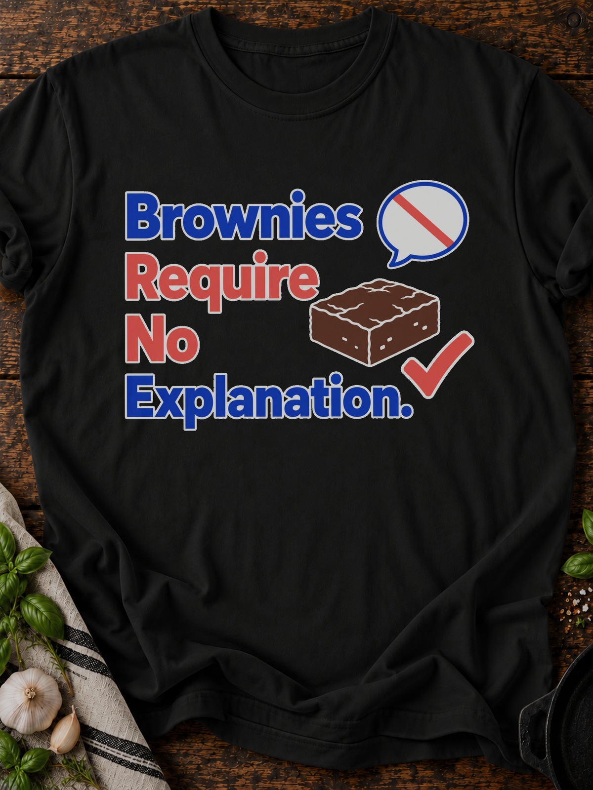 Brownies Explanation T-Shirt - Black