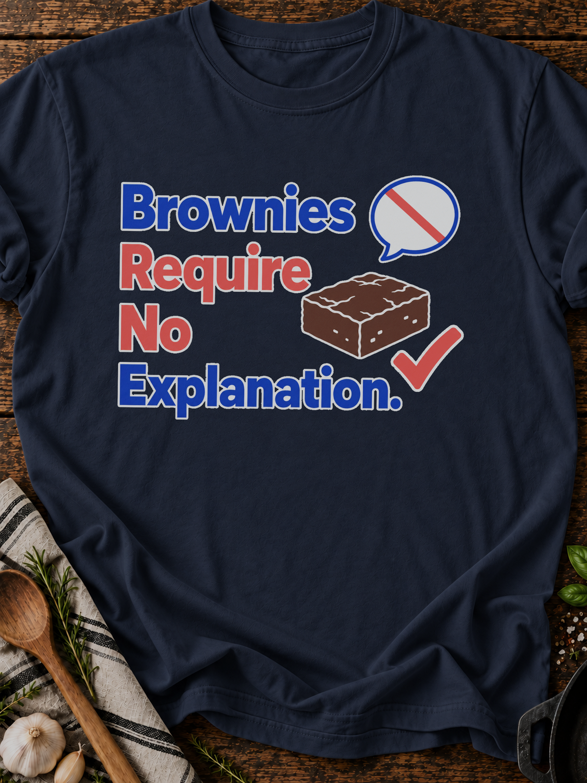 Brownies Explanation T-Shirt - Navy