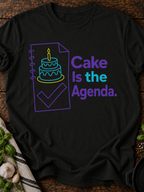 Cake Agenda T-Shirt - Black