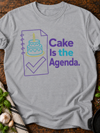 Cake Agenda T-Shirt - Sport Grey