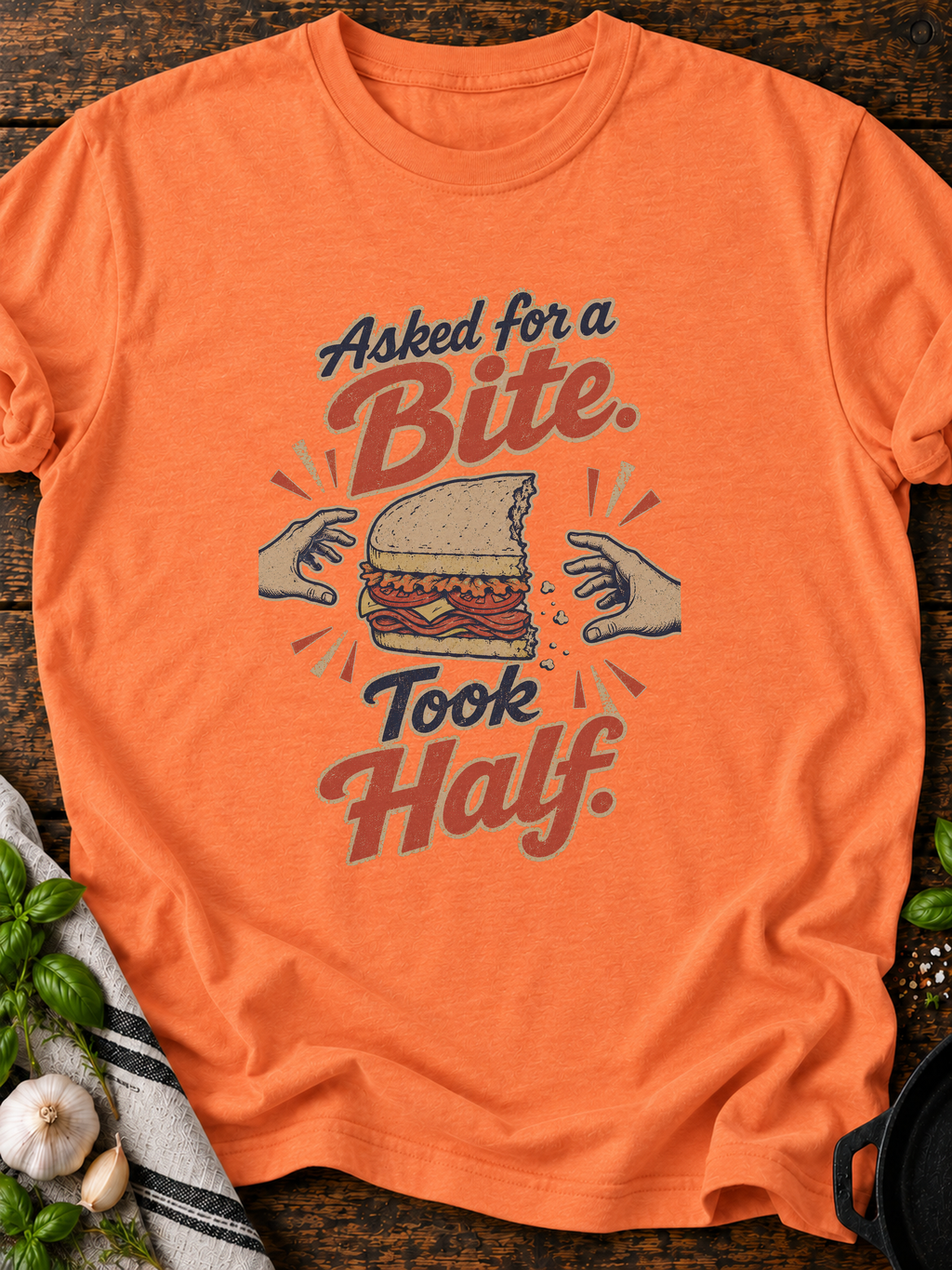 Took Half T-Shirt - Heather Orange