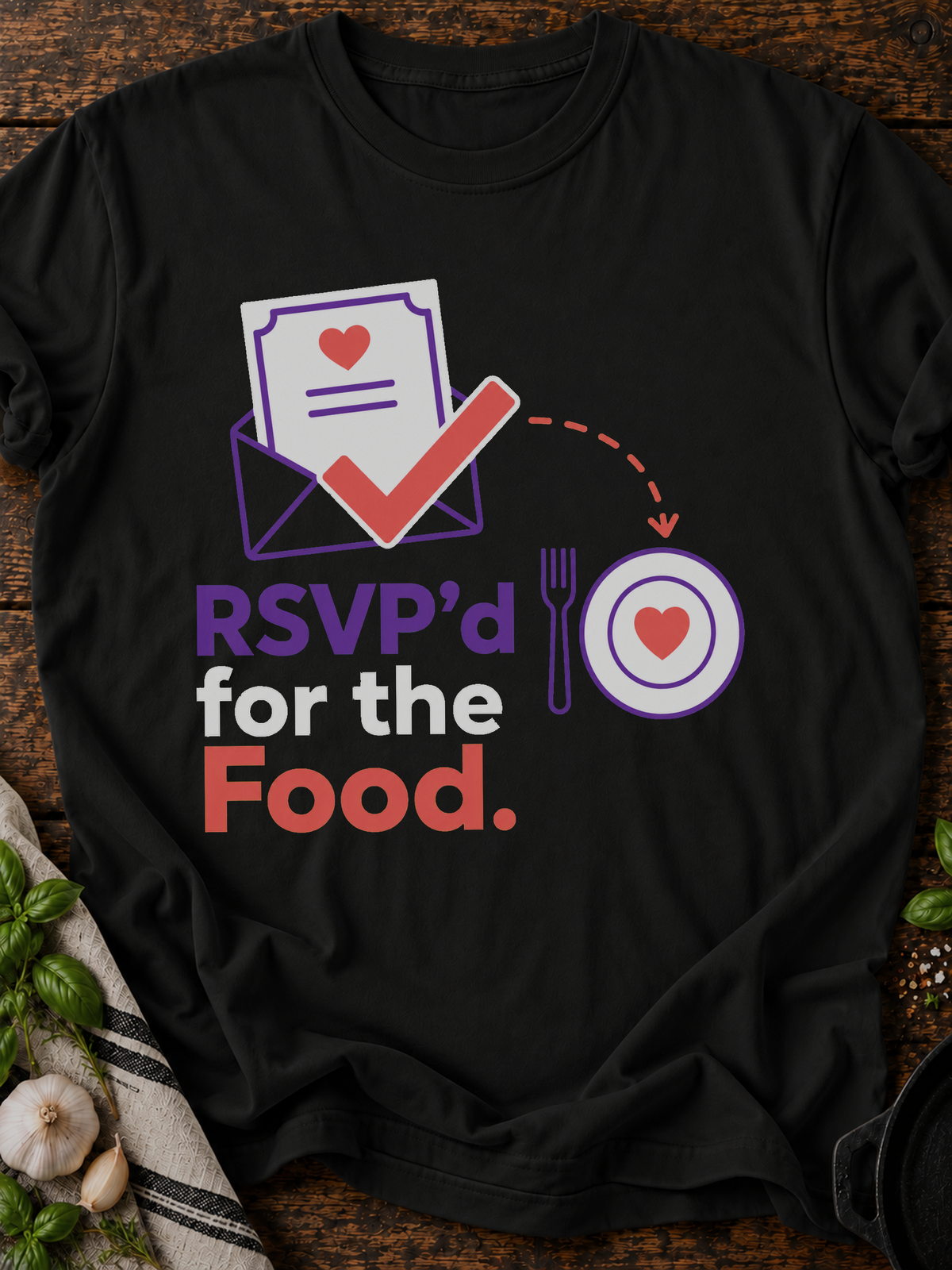 Rsvpd Food T-Shirt - Black
