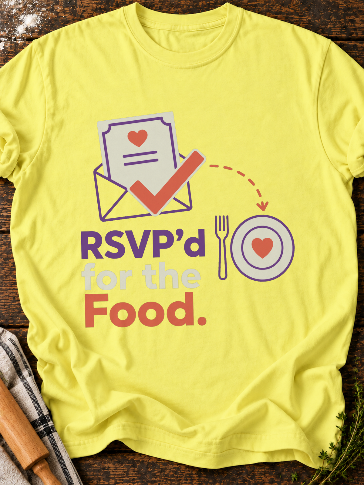 Rsvpd Food T-Shirt - Cornsilk
