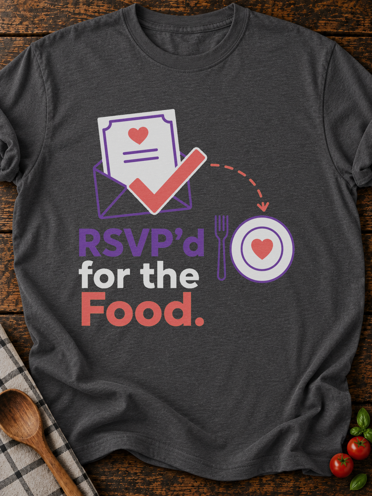 Rsvpd Food T-Shirt - Dark Heather