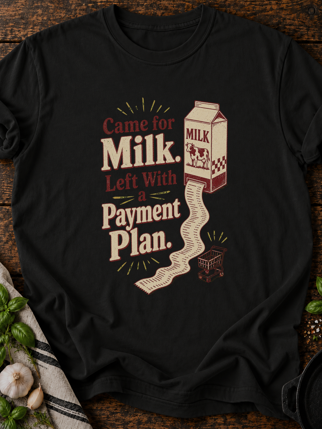 Milk Payment Plan T-Shirt - Black