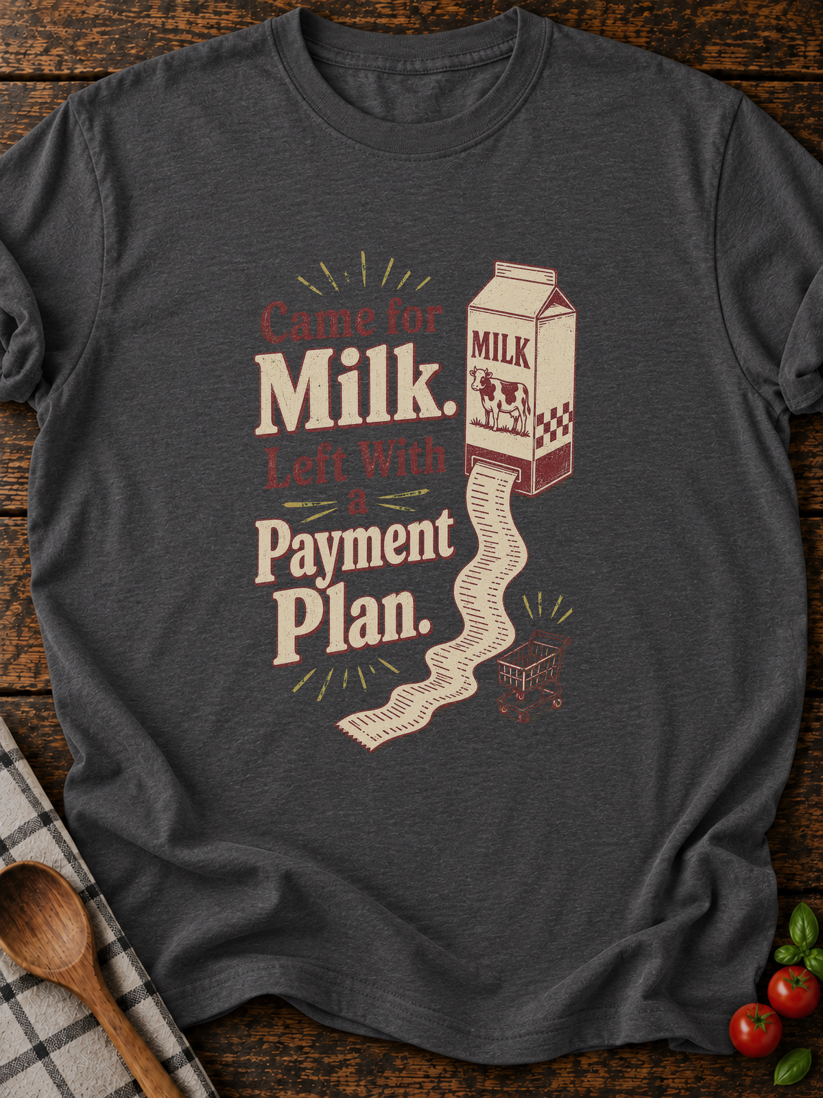 Milk Payment Plan T-Shirt - Dark Heather