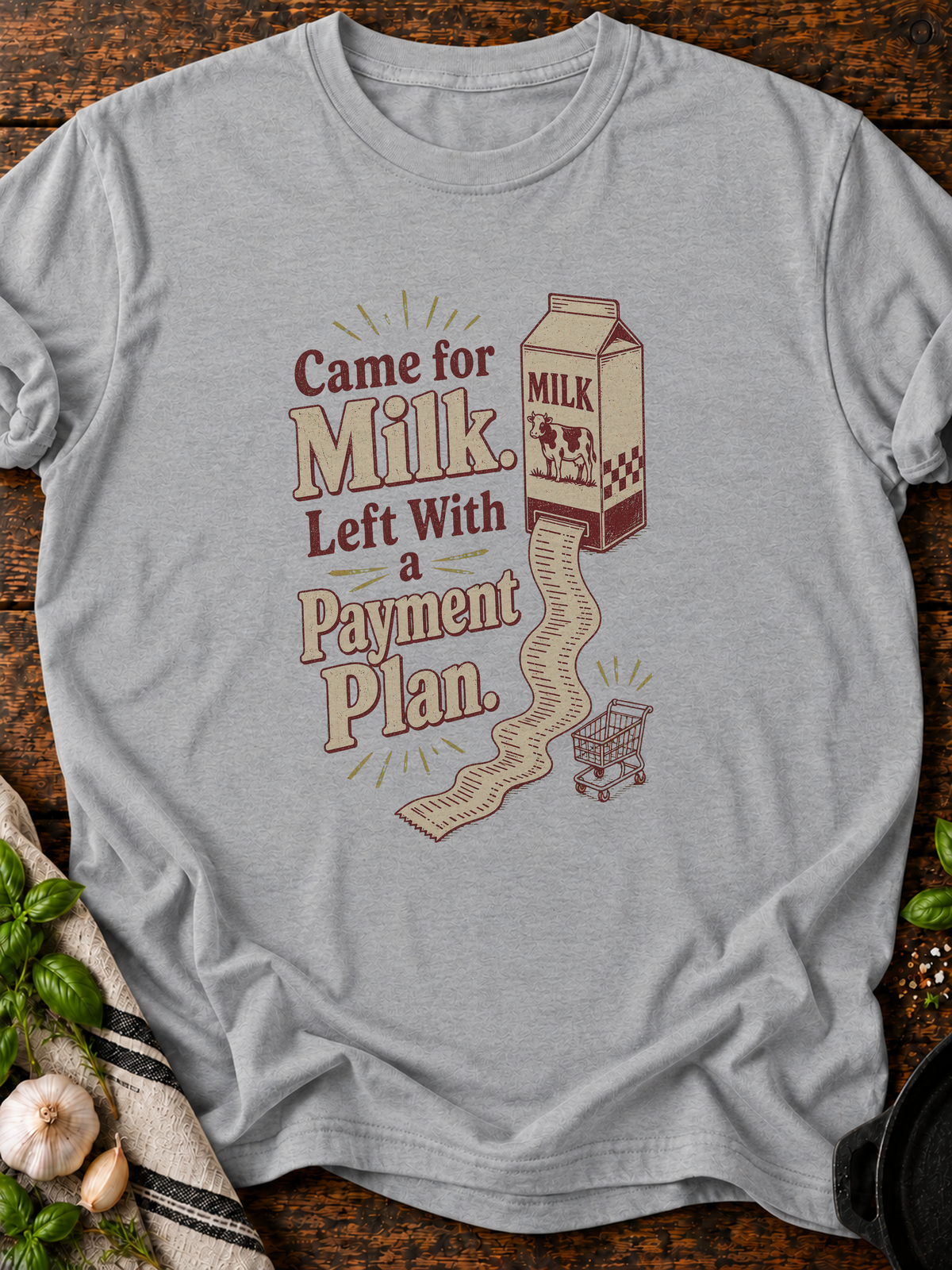 Milk Payment Plan T-Shirt - Sport Grey