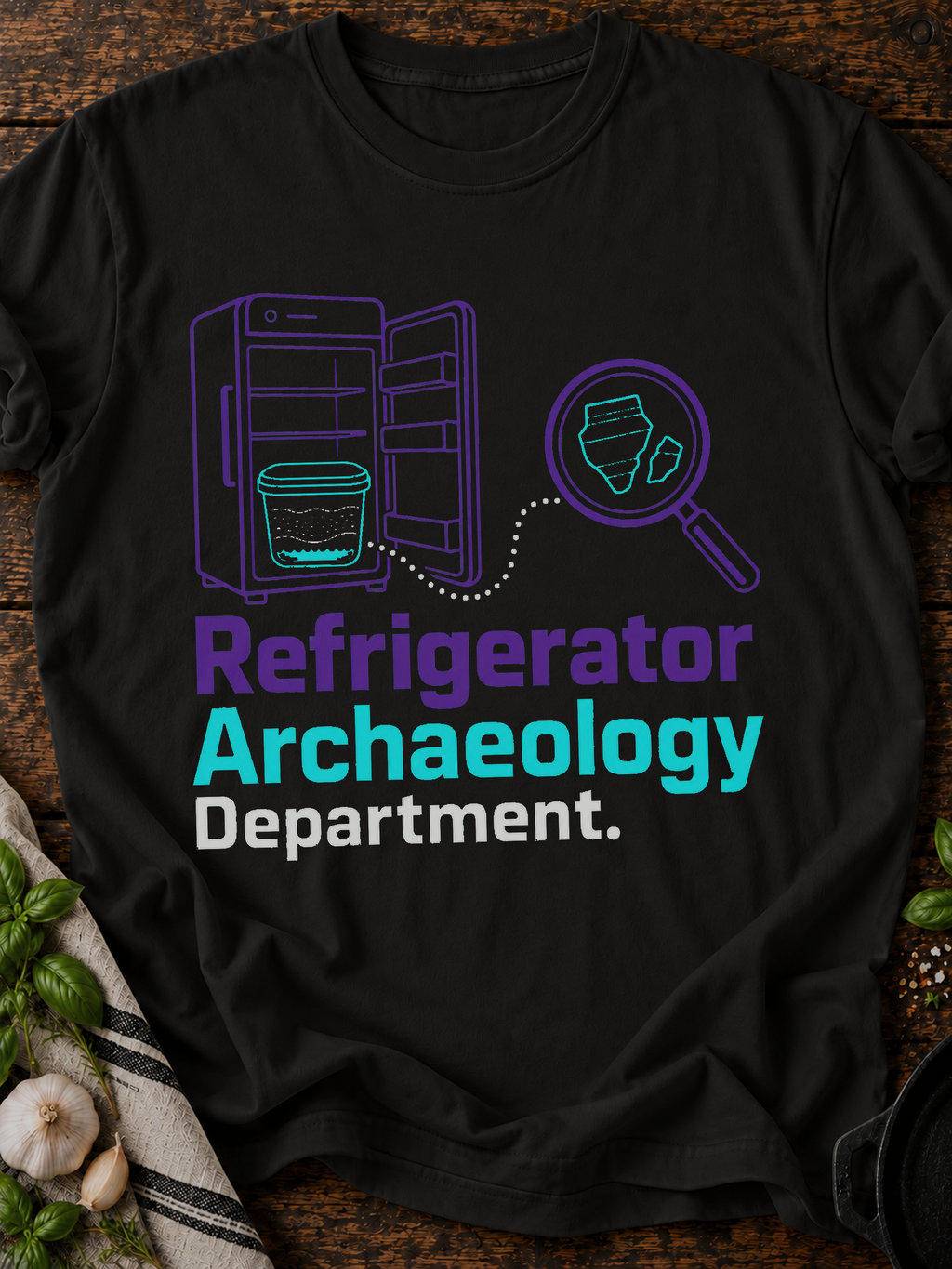 Refrigerator Archaeology T-Shirt - Black