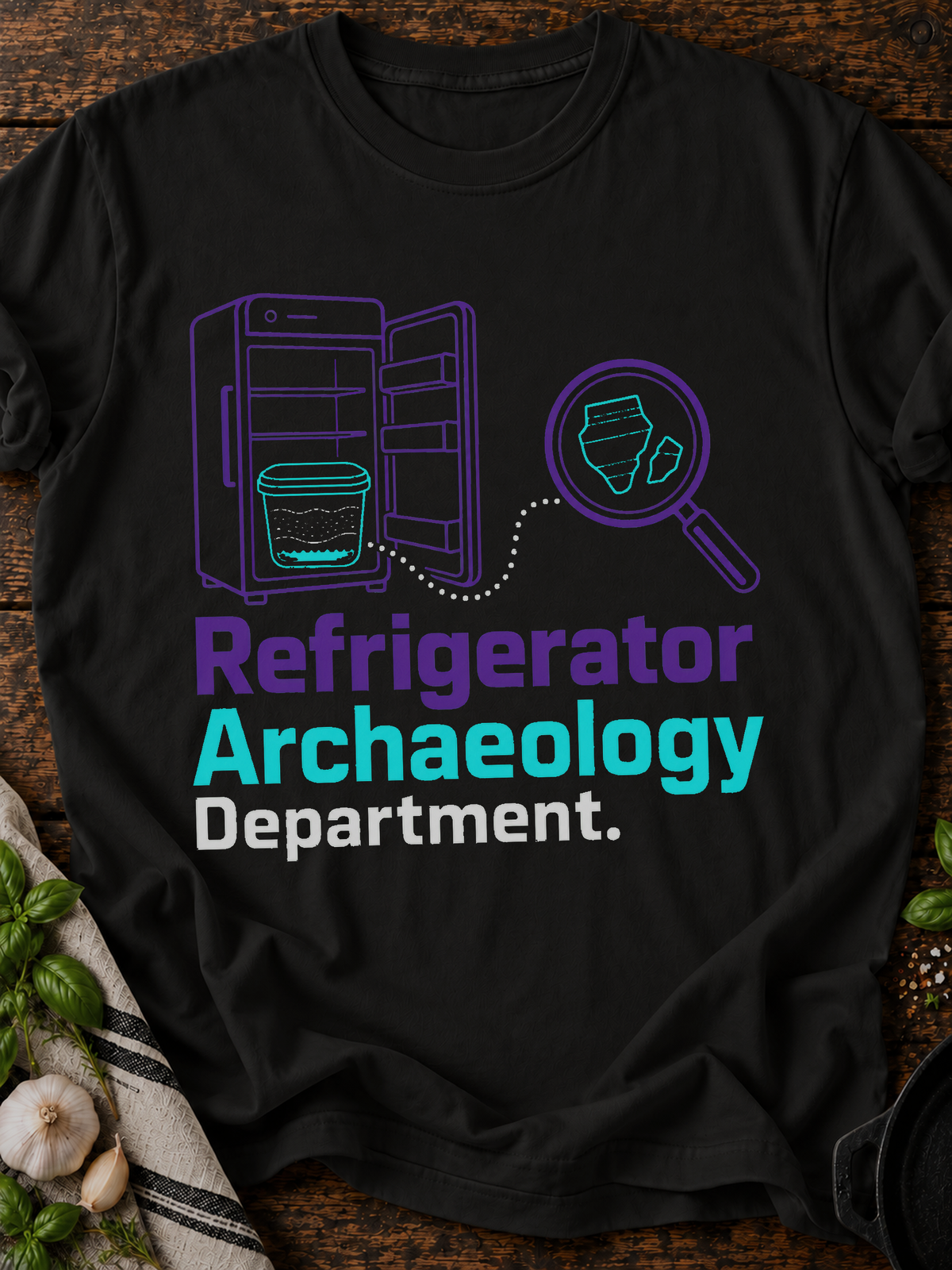 Refrigerator Archaeology T-Shirt - Black