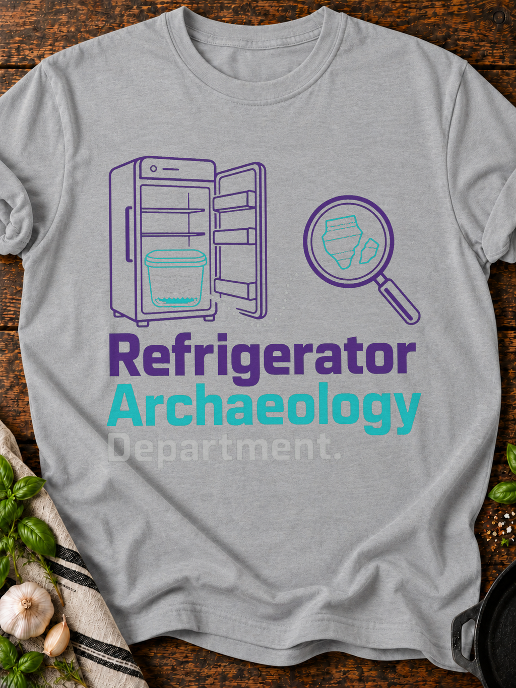 Refrigerator Archaeology T-Shirt - Sport Grey
