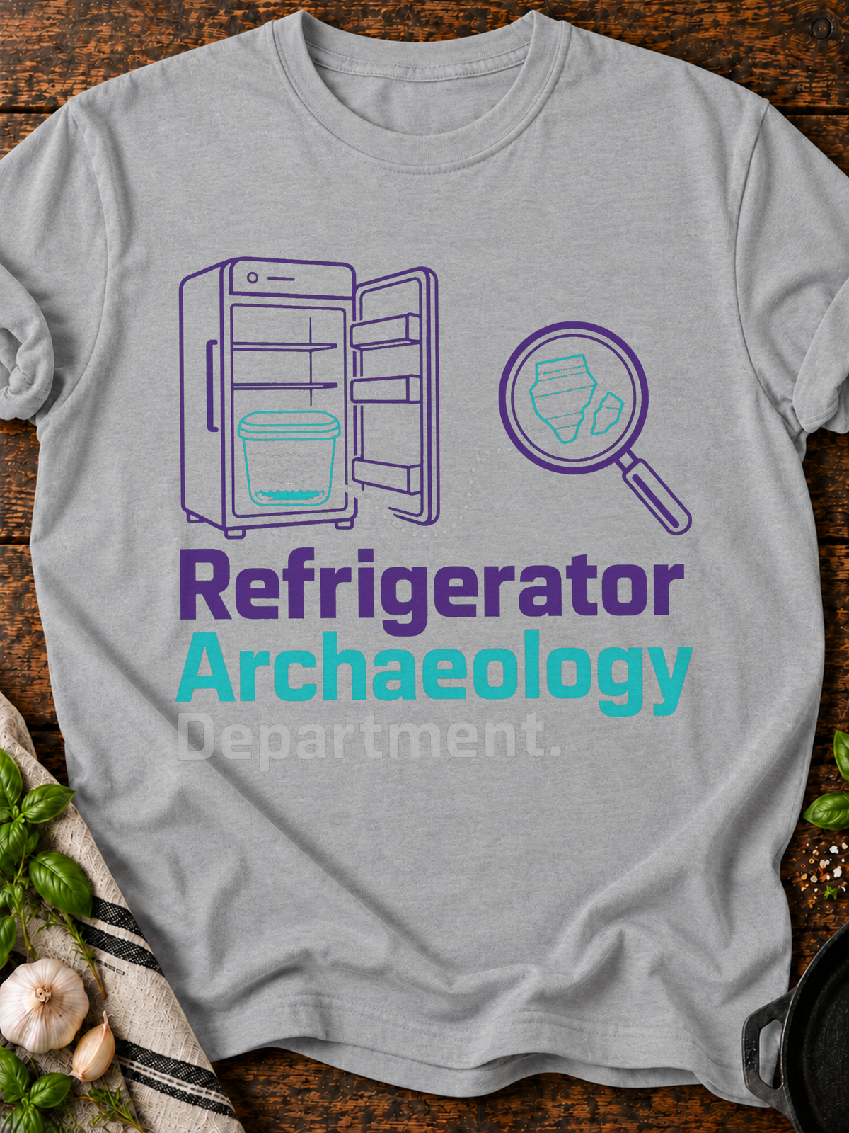 Refrigerator Archaeology T-Shirt - Sport Grey