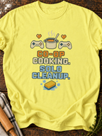 Coop Cooking Solo Cleanup Pixel T-Shirt - Cornsilk