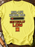 Real Life Hunger Bar Pixel T-Shirt - Cornsilk