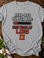 Real Life Hunger Bar Pixel T-Shirt - Sport Grey