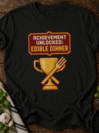 Achievement Edible Dinner Pixel T-Shirt - Black