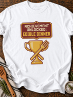Achievement Edible Dinner Pixel T-Shirt - White
