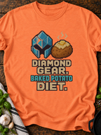 Diamond Gear Potato Diet Pixel T-Shirt - Heather Orange