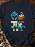 Diamond Gear Potato Diet Pixel T-Shirt - Navy
