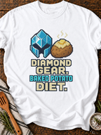 Diamond Gear Potato Diet Pixel T-Shirt - White