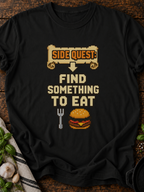 Side Quest Find Food Pixel T-Shirt - Black