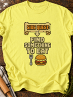Side Quest Find Food Pixel T-Shirt - Cornsilk