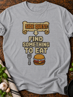 Side Quest Find Food Pixel T-Shirt - Sport Grey