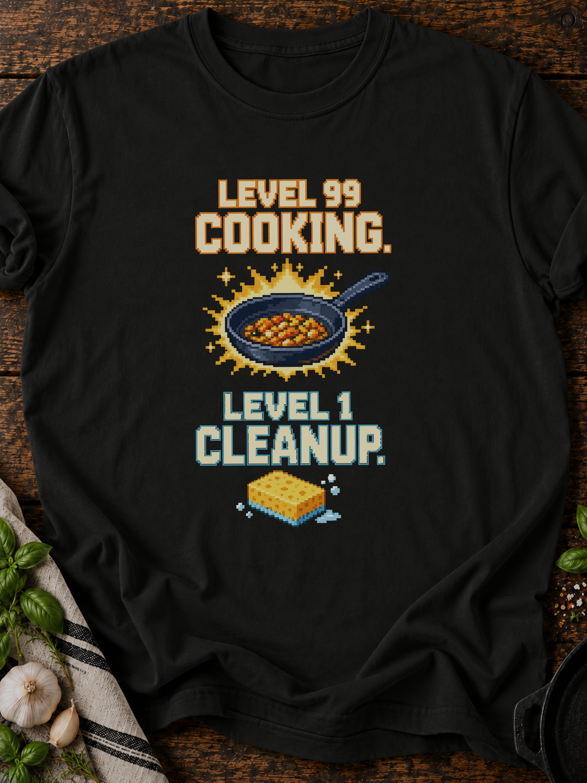 Level99 Level1 Cleanup Pixel T-Shirt - Black