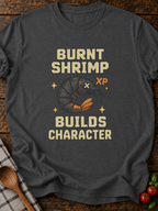 Burnt Shrimp Character Pixel T-Shirt - Dark Heather