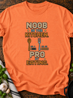 Noob Kitchen Pro Eating Pixel T-Shirt - Heather Orange
