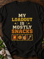 Loadout Mostly Snacks Pixel T-Shirt - Black
