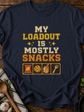 Loadout Mostly Snacks Pixel T-Shirt - Navy