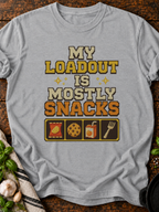 Loadout Mostly Snacks Pixel T-Shirt - Sport Grey