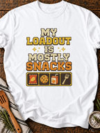 Loadout Mostly Snacks Pixel T-Shirt - White