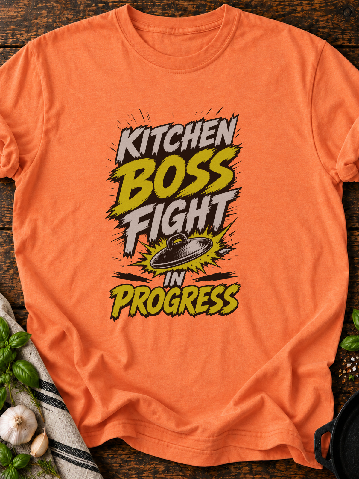 Kitchen Boss Fight Alternative T-Shirt - Heather Orange