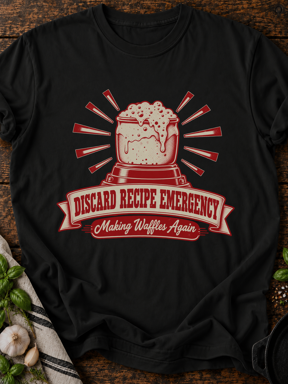Discard Recipe Emergency T-Shirt - Black