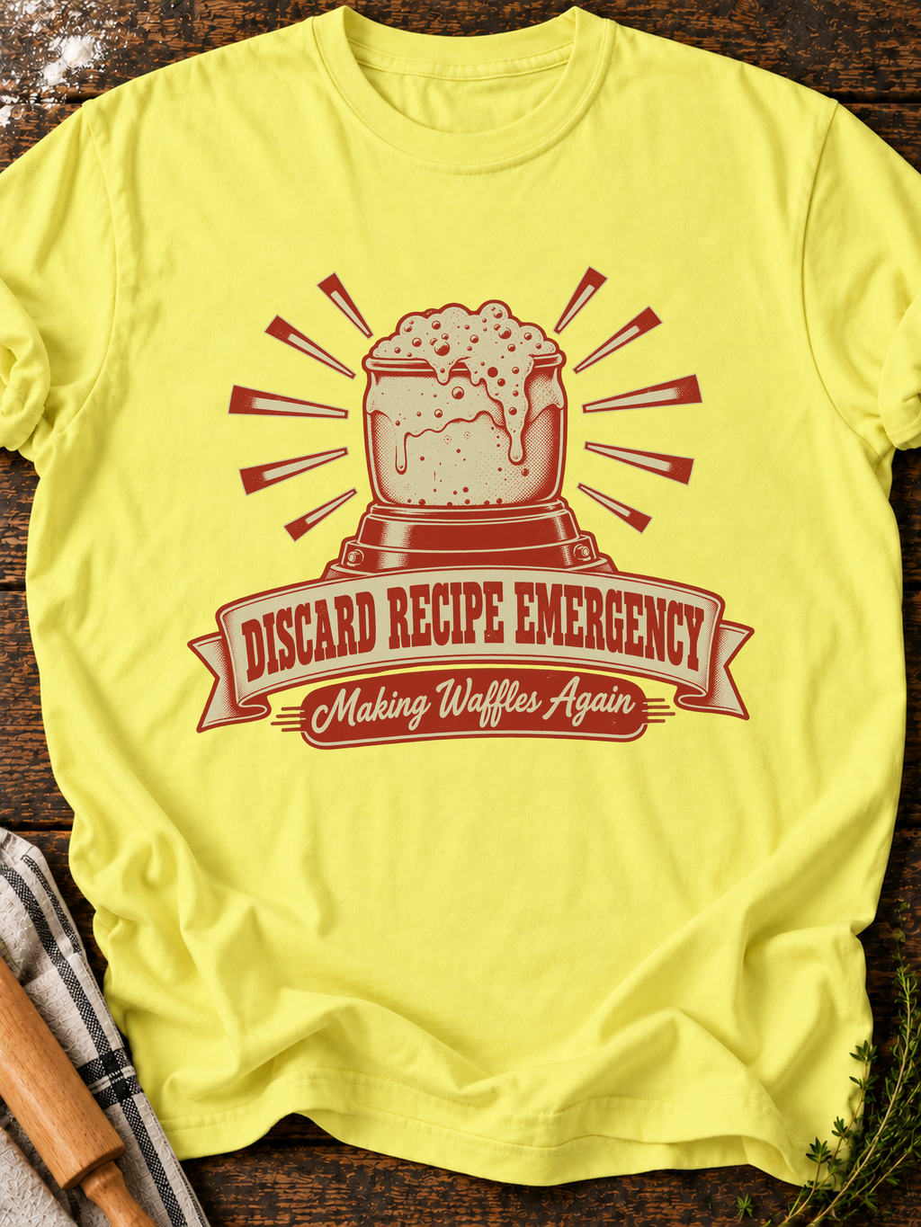 Discard Recipe Emergency T-Shirt - Cornsilk