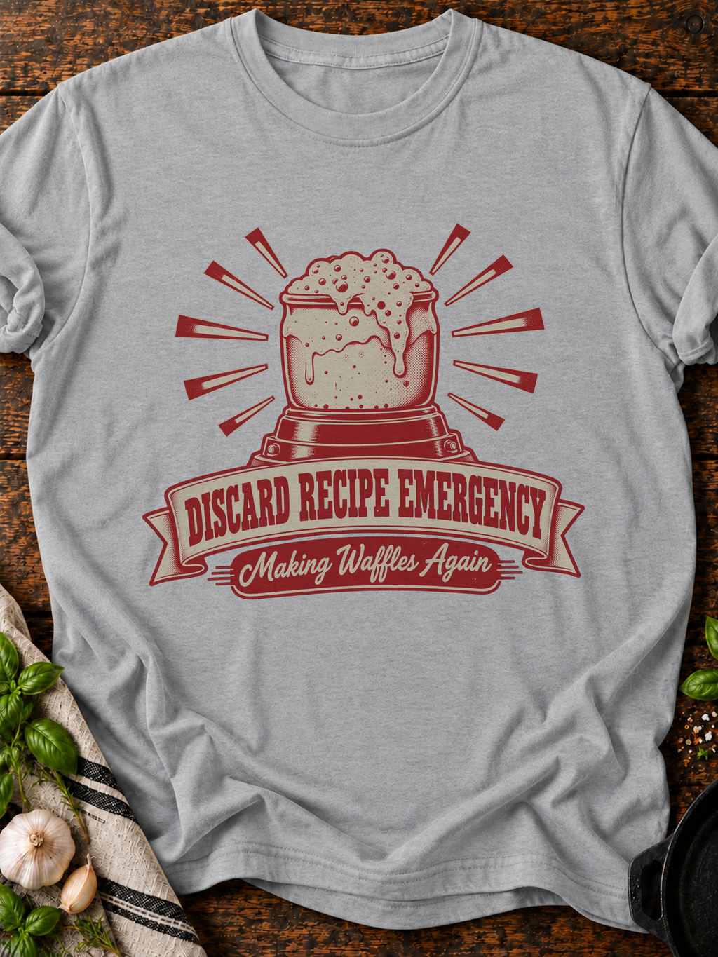 Discard Recipe Emergency T-Shirt - Sport Grey