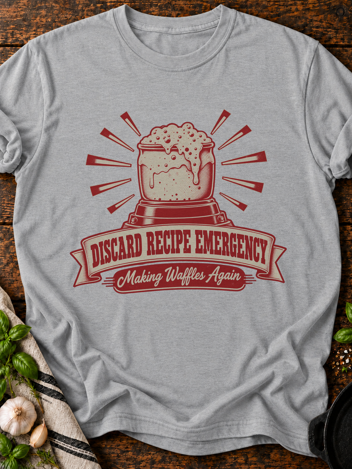 Discard Recipe Emergency T-Shirt - Sport Grey