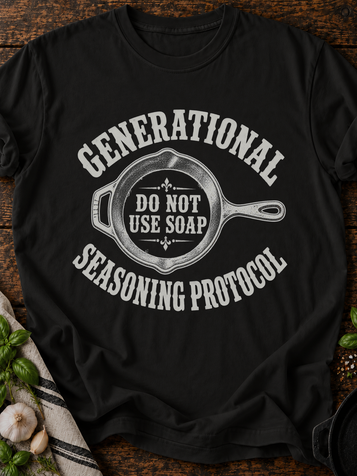 Generational Seasoning Protocol T-Shirt - Black