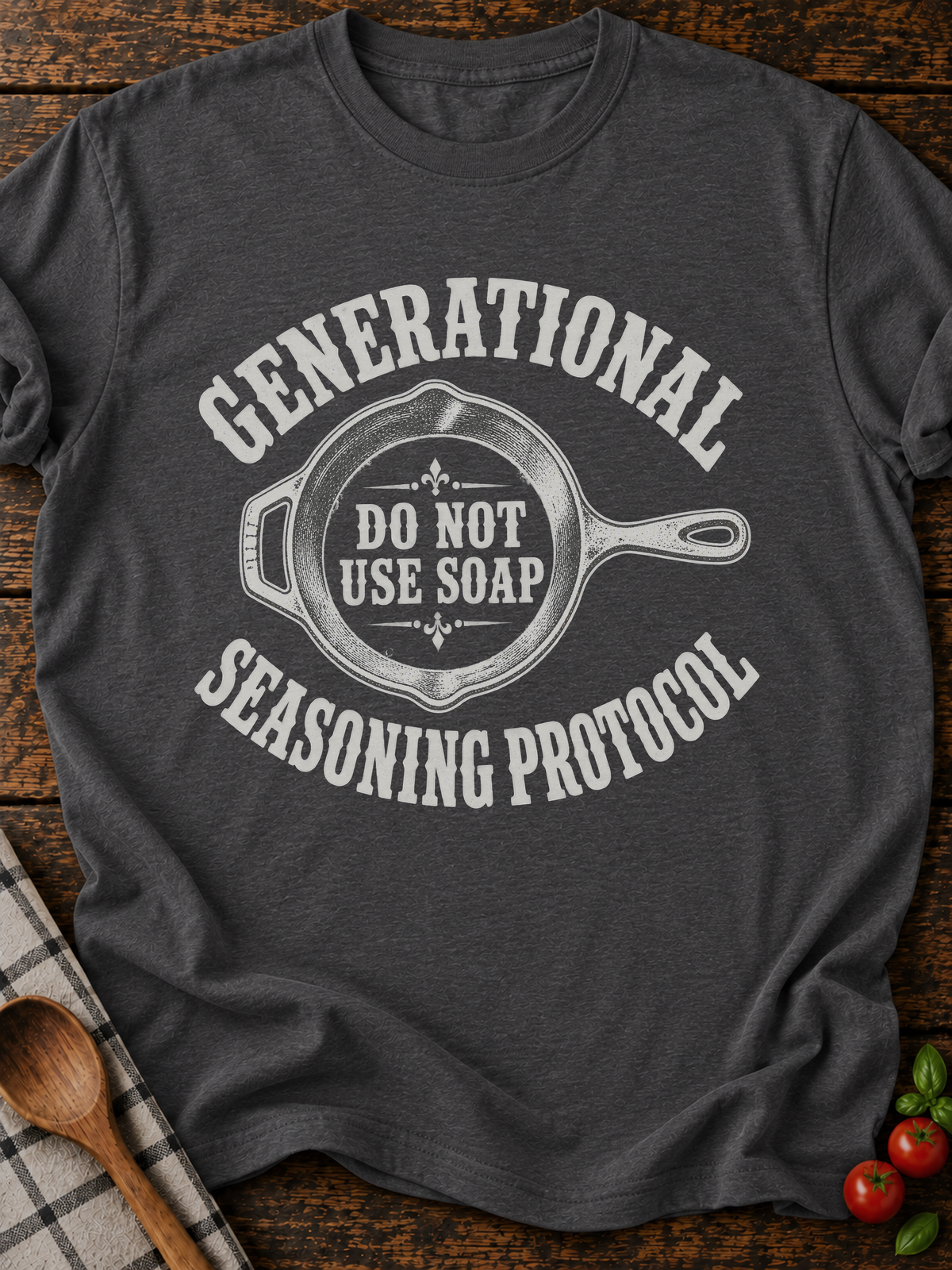 Generational Seasoning Protocol T-Shirt - Dark Heather