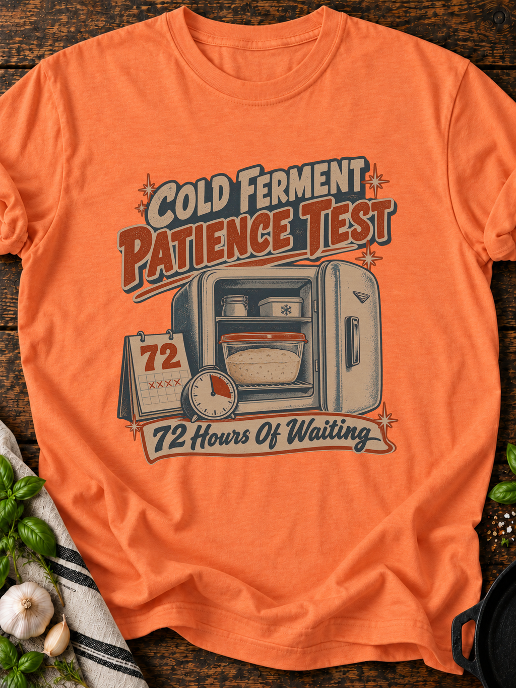 Cold Ferment Patience Test T-Shirt - Heather Orange