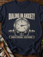 Dialing In Anxiety T-Shirt - Navy